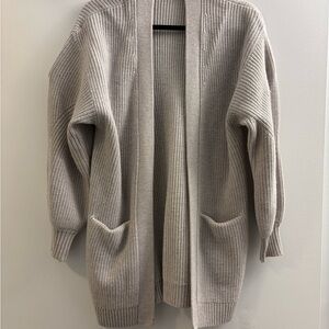 Wilfred Taupe Ribbed Cardigan